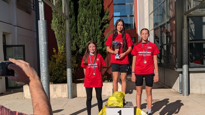 Podium Cross établissement Minimes filles 2024