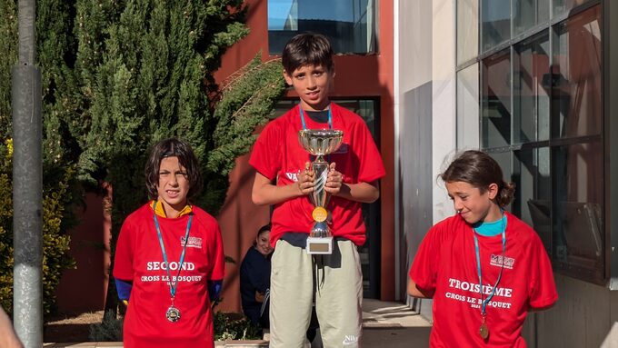 Podium benjamins garçons (6/5 ieme) cross établissement 2024